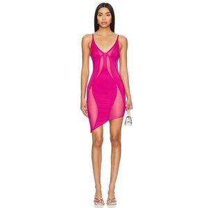 OW Collection Swirl Bodycon Mini Dress Pink | Size XS | NWT